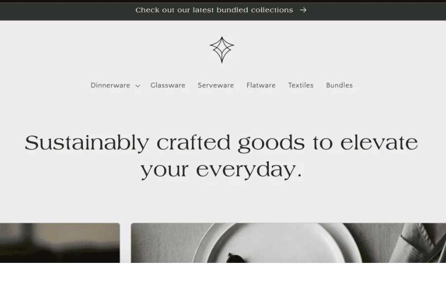 Screenshot of the Craft Shopify theme